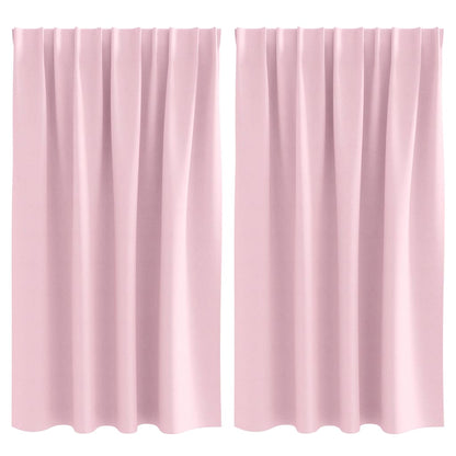 Tende Blackout con Anelli 2 pcs Rosa baby 140 x 140 cm | homemem39