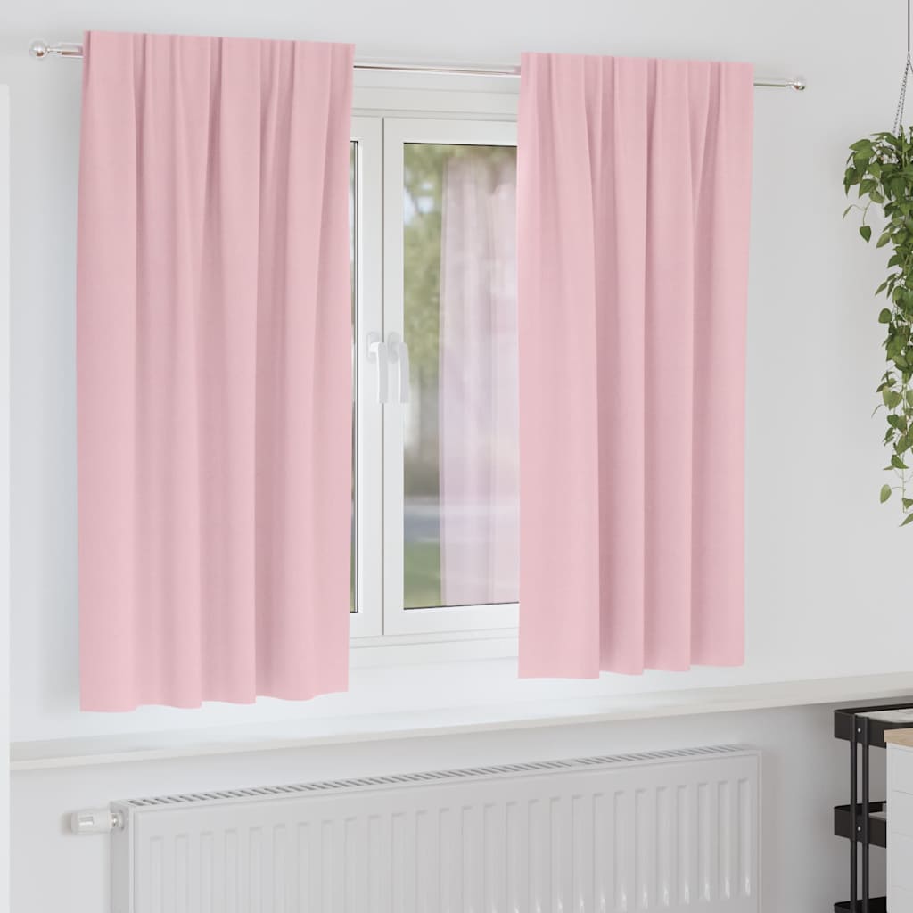 Tende Blackout con Anelli 2 pcs Rosa baby 175 x 140 cm | homemem39