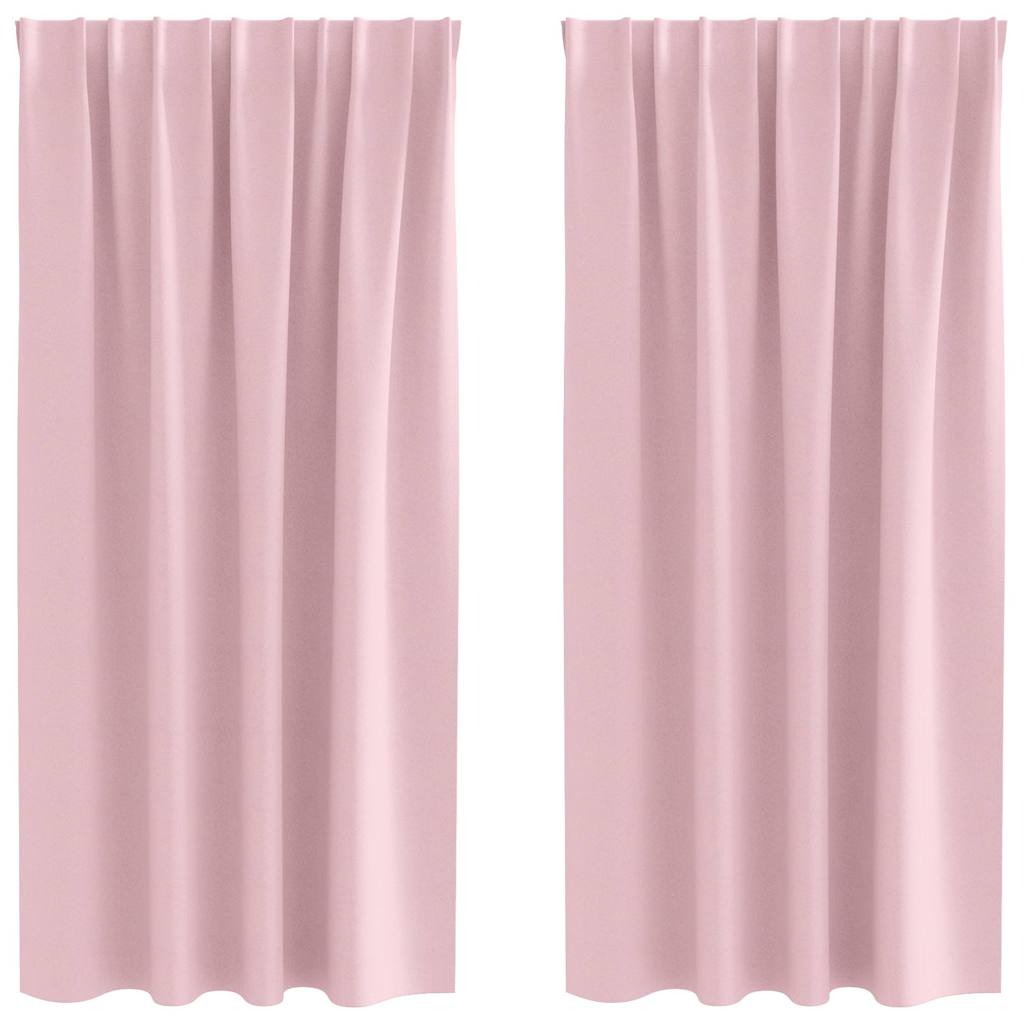 Tende Blackout con Anelli 2 pcs Rosa baby 175 x 140 cm | homemem39