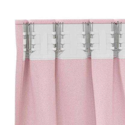 Tende Blackout con Anelli 2 pcs Rosa baby 225 x 140 cm | homemem39