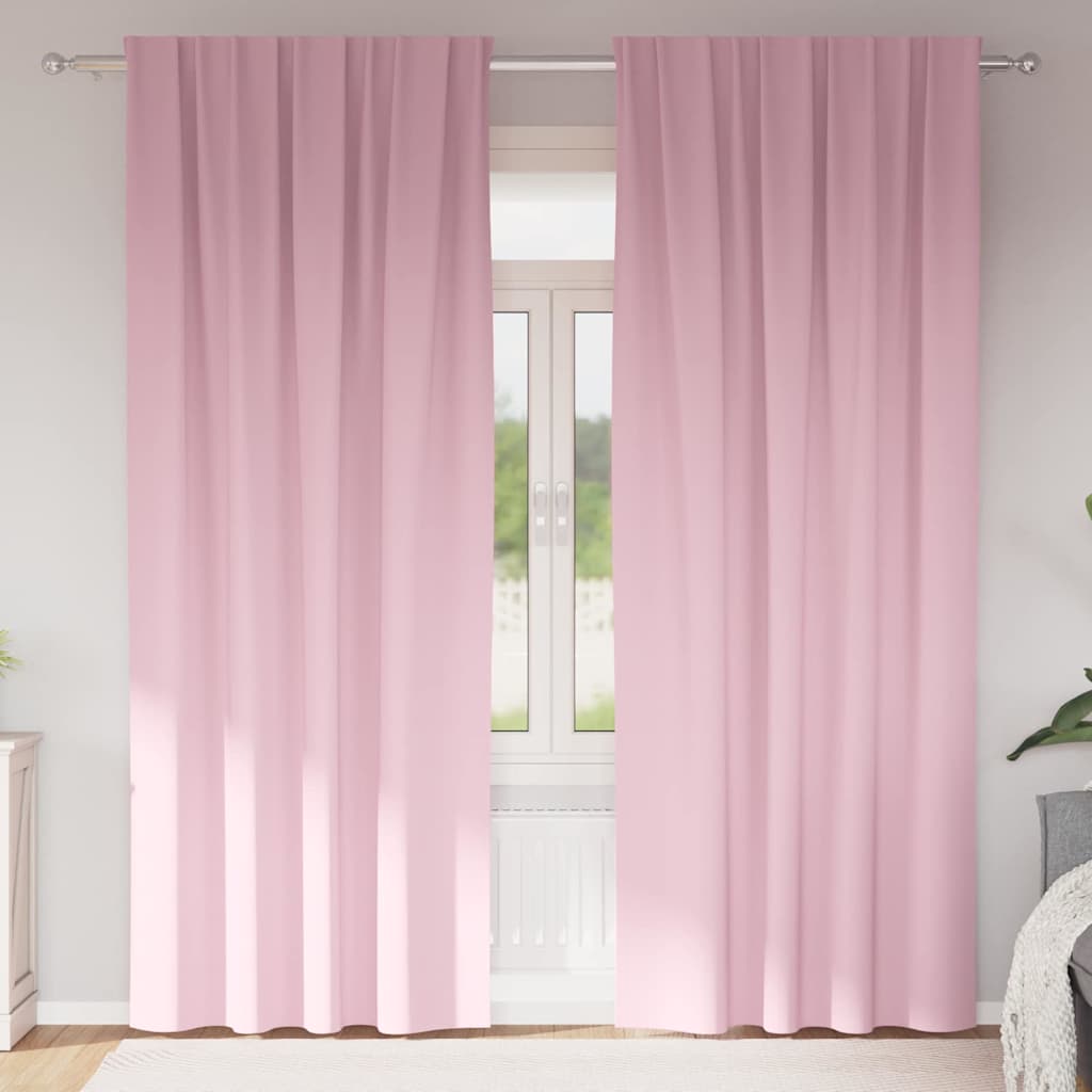 Tende Blackout con Anelli 2 pcs Rosa baby 225 x 140 cm