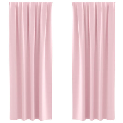 Tende Blackout con Anelli 2 pcs Rosa baby 245 x 140 cm | homemem39