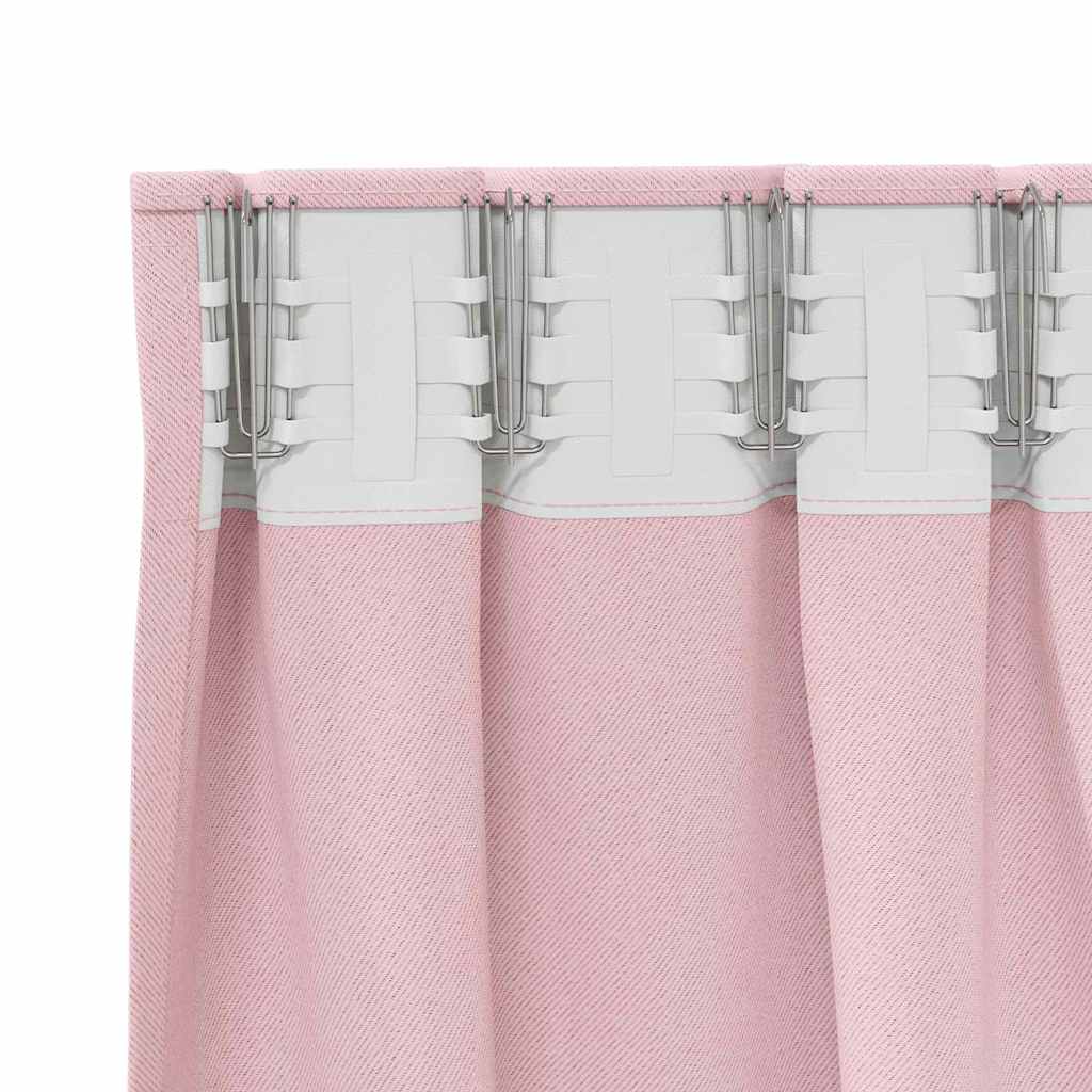 Tende Blackout con Anelli 2 pcs Rosa baby 260 x 140 cm | homemem39