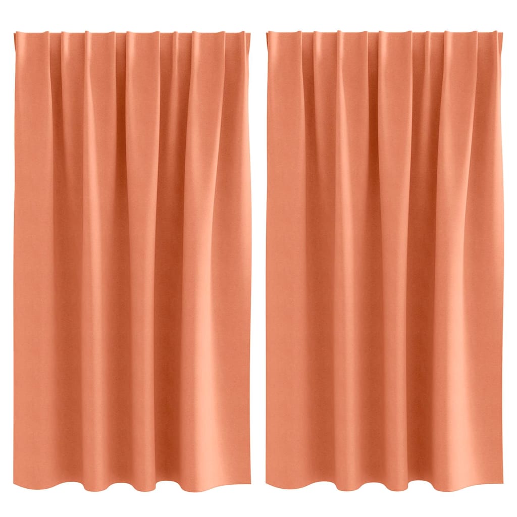 Tende Blackout con Anelli 2 pcs Terracotta 140 x 140 cm | homemem39