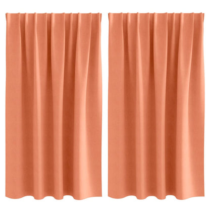 Tende Blackout con Anelli 2 pcs Terracotta 140 x 140 cm | homemem39