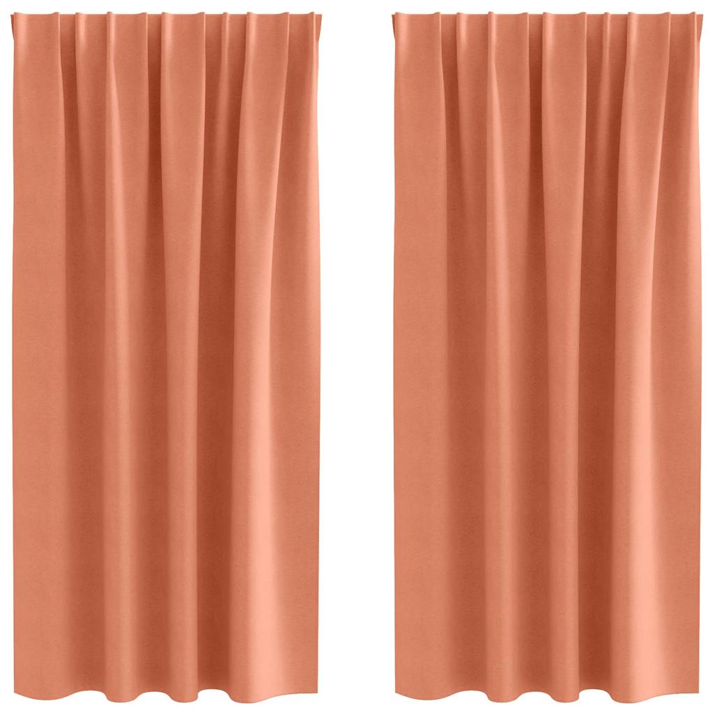 Tende Blackout con Anelli 2 pcs Terracotta 175 x 140 cm | homemem39