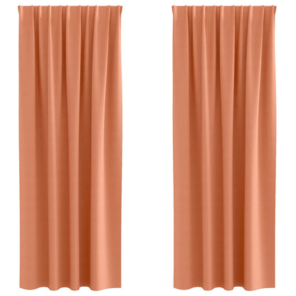 Tende Blackout con Anelli 2 pcs Terracotta 225 x 140 cm | homemem39