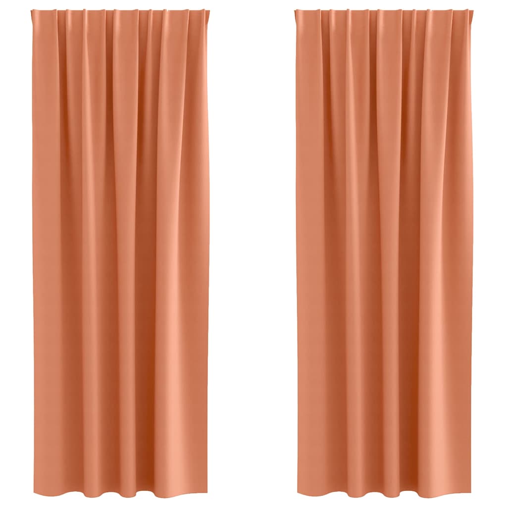 Tende Blackout con Anelli 2 pcs Terracotta 245 x 140 cm | homemem39