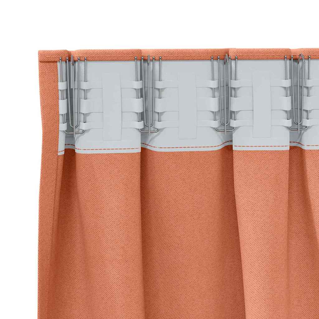 Tende Blackout con Anelli 2 pcs Terracotta 260 x 140 cm | homemem39