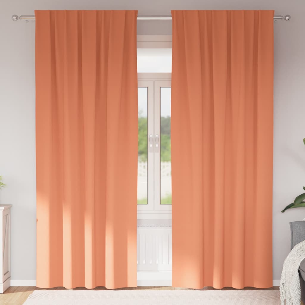 Tende Blackout con Anelli 2 pcs Terracotta 260 x 140 cm | homemem39