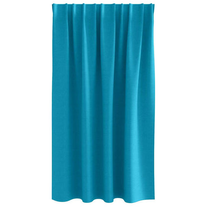 Tende Blackout con Anelli 2 pcs Turchese 140 x 140 cm | homemem39