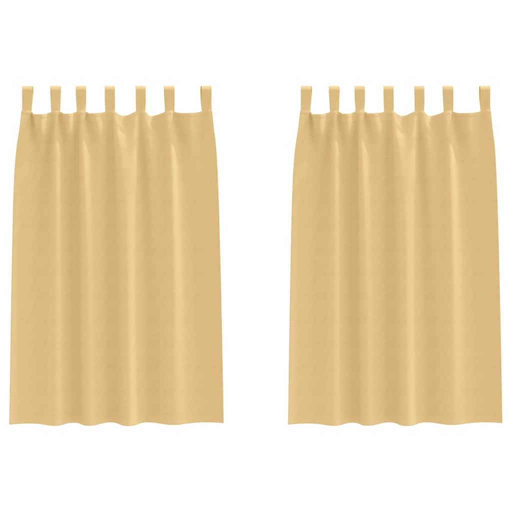 Tende Blackout con Anelli 2 pcs Beige 175 x 140 cm Poliestere | homemem39