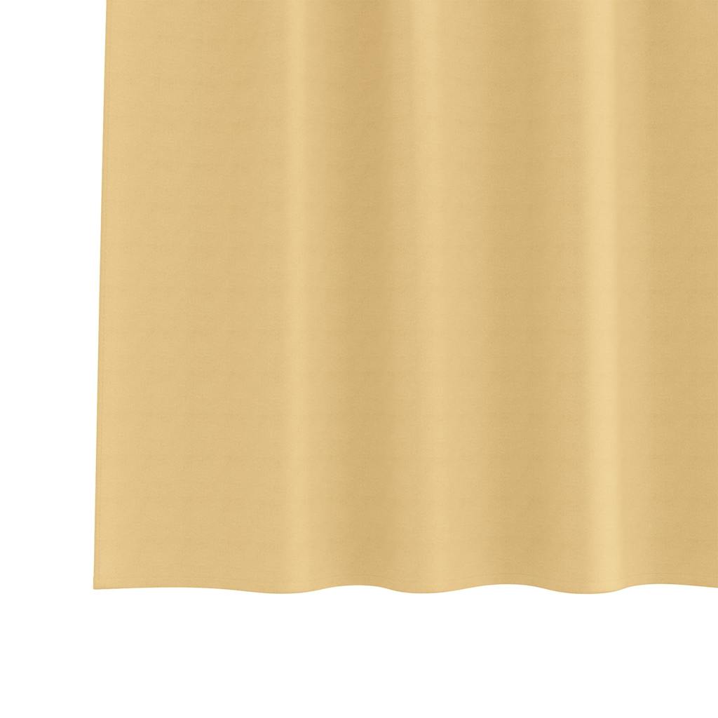Tende Blackout con Anelli 2 pcs Beige 225 x 140 cm Poliestere
