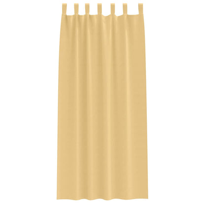 Tende Blackout con Anelli 2 pcs Beige 245 x 140 cm Poliestere | homemem39