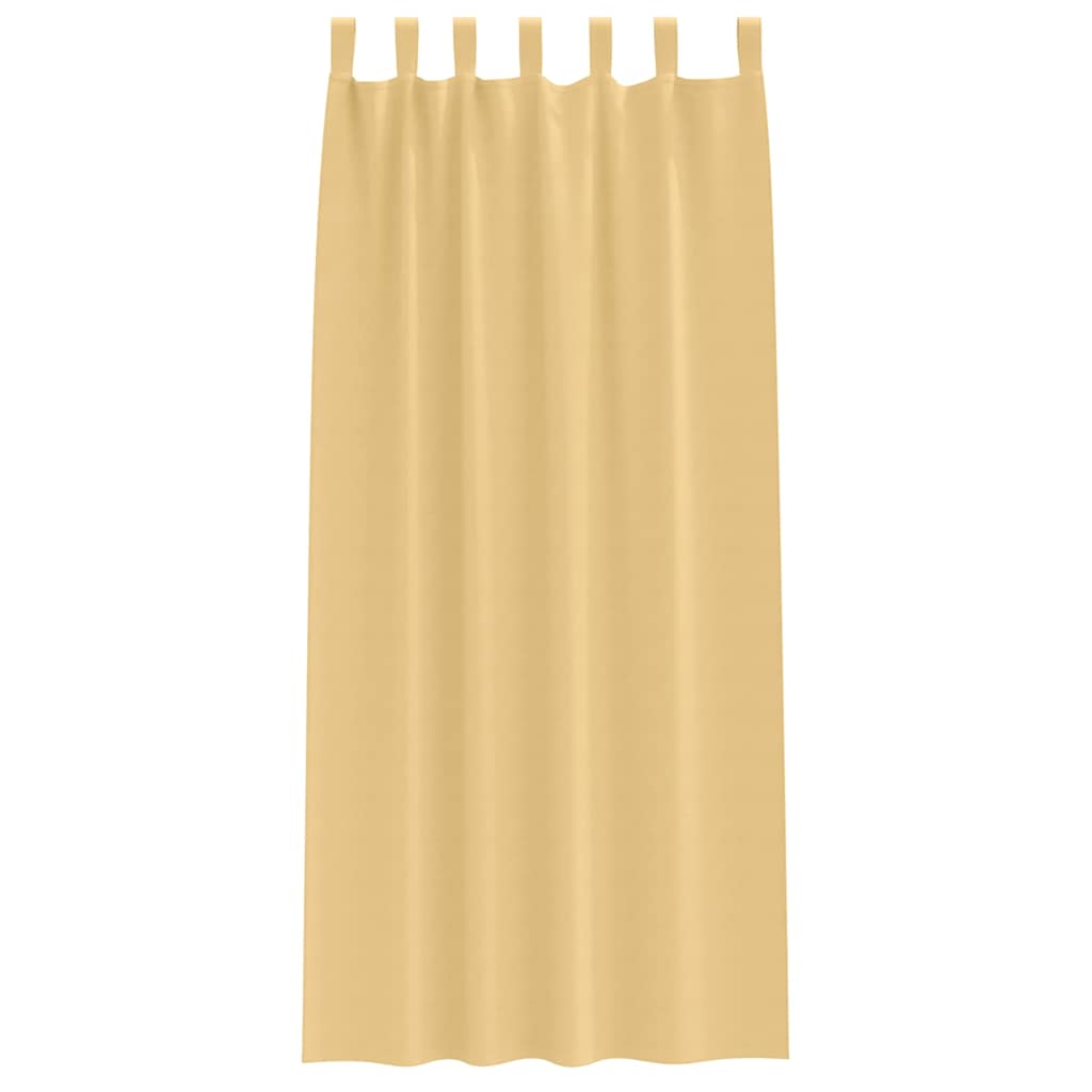 Tende Blackout con Anelli 2 pcs Beige 260 x 140 cm Poliestere | homemem39