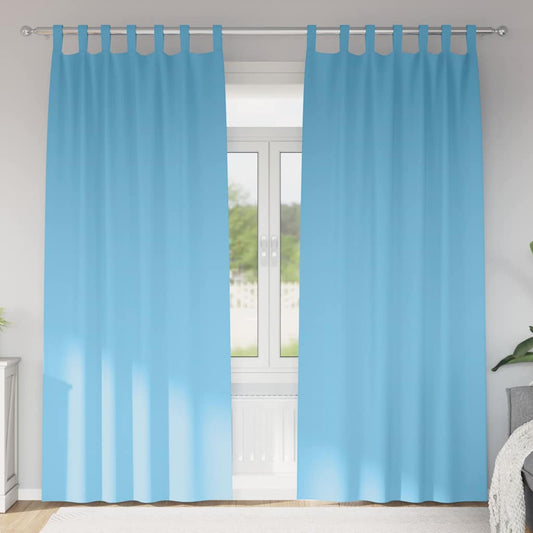 Tende Blackout con Anelli 2 pcs Blu Chiaro 225 x 140 cm