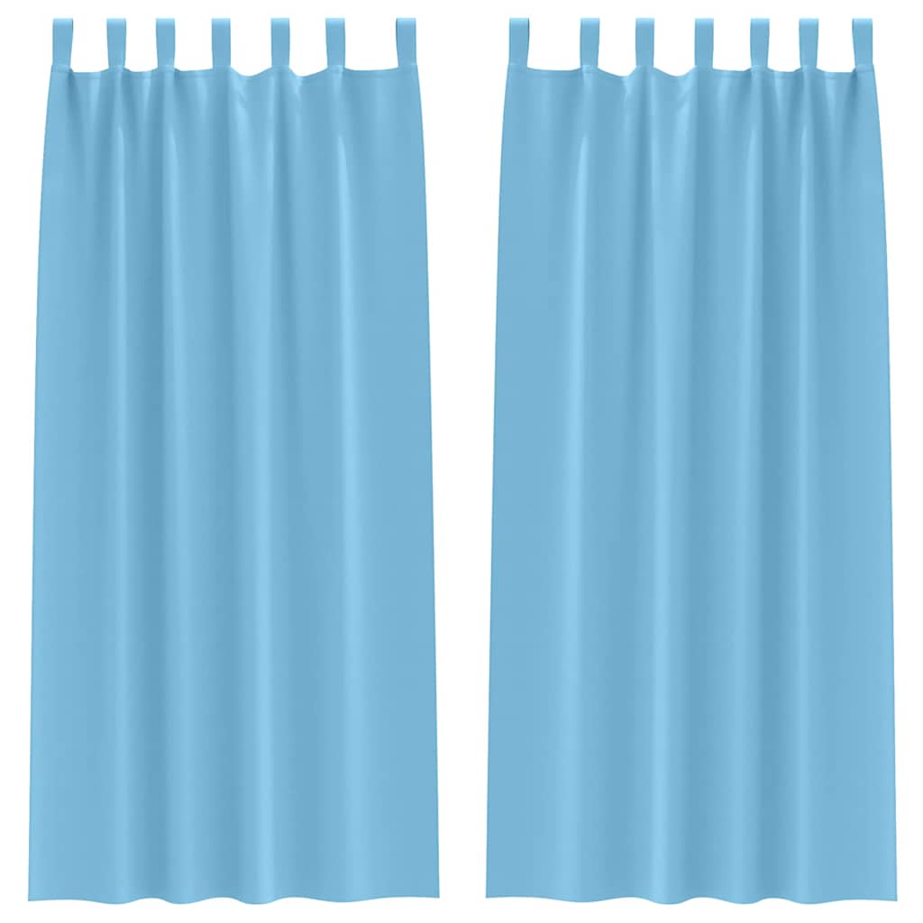 Tende Blackout con Anelli 2 pcs Blu Chiaro 225 x 140 cm | homemem39