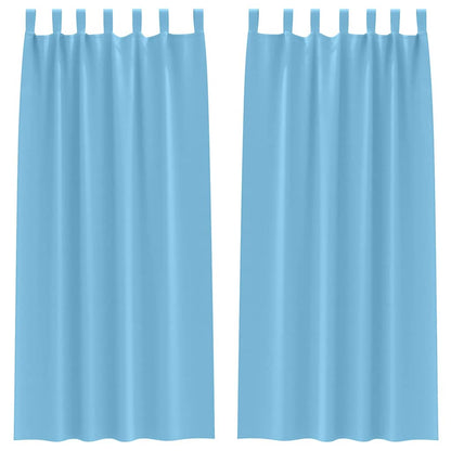 Tende Blackout con Anelli 2 pcs Blu Chiaro 245 x 140 cm | homemem39