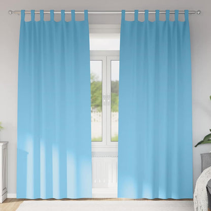 Tende Blackout con Anelli 2 pcs Blu Chiaro 260 x 140 cm | homemem39