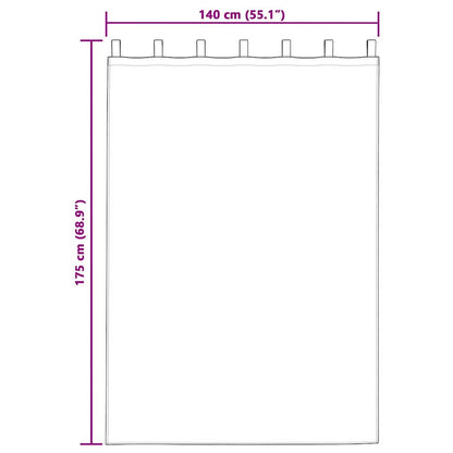 Tende Blackout con Anelli 2 pcs Talpa 175 x 140 cm Poliestere