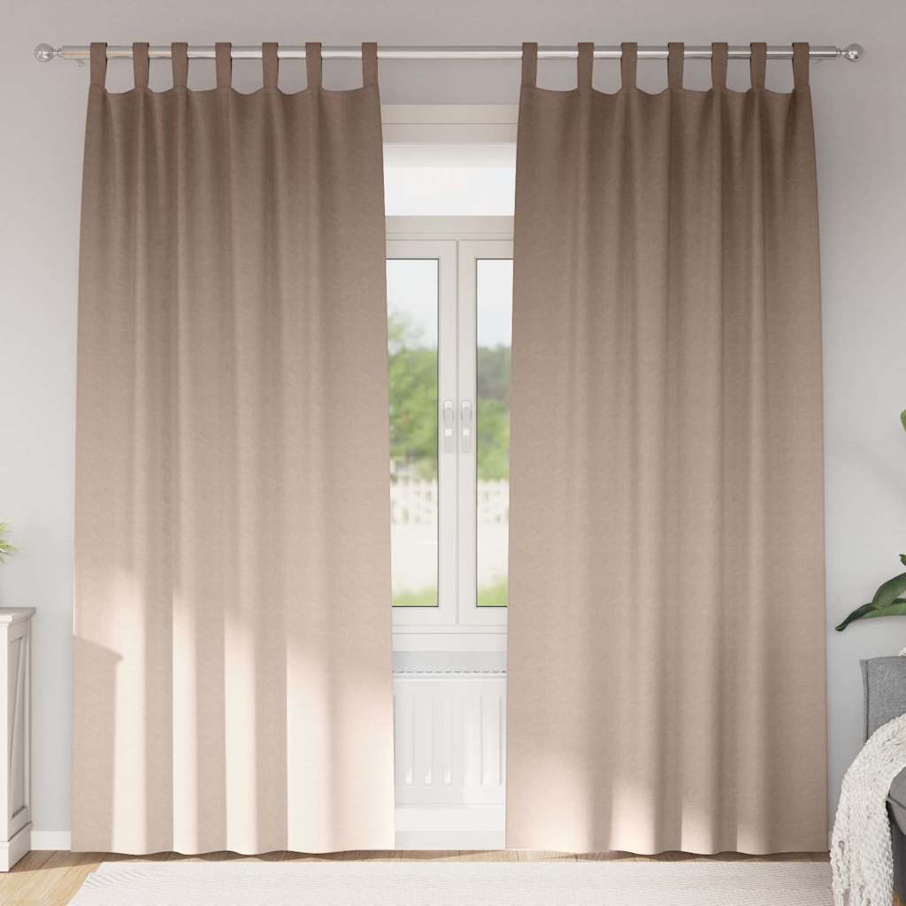 Tende Blackout con Anelli 2 pcs Talpa 260 x 140 cm Poliestere | homemem39