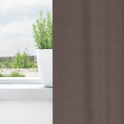 Tende Blackout con Anelli 2 pcs Marrone Scuro 140 x 140 cm | homemem39