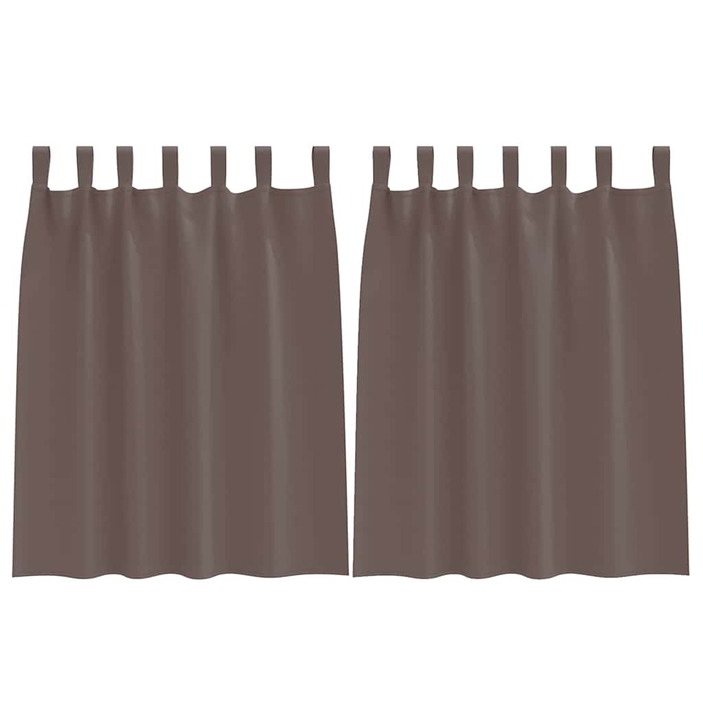 Tende Blackout con Anelli 2 pcs Marrone Scuro 140 x 140 cm | homemem39