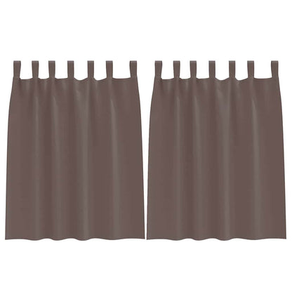 Tende Blackout con Anelli 2 pcs Marrone Scuro 140 x 140 cm | homemem39