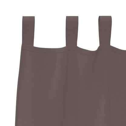 Tende Blackout con Anelli 2 pcs Marrone Scuro 175 x 140 cm | homemem39
