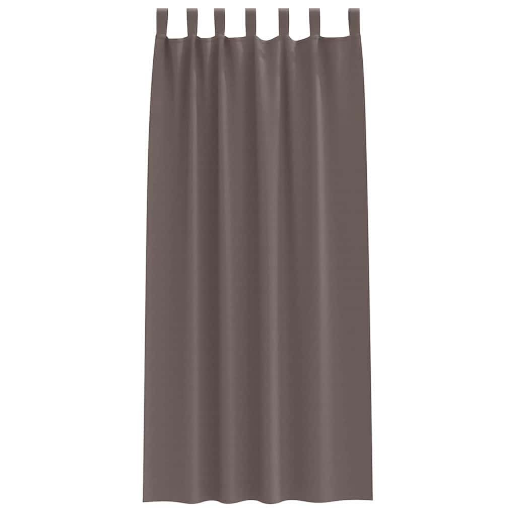 Tende Blackout con Anelli 2 pcs Marrone Scuro 225 x 140 cm