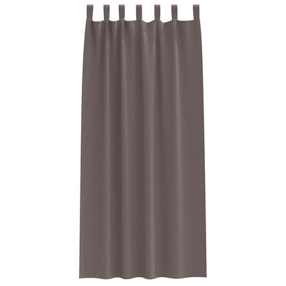 Tende Blackout con Anelli 2 pcs Marrone Scuro 225 x 140 cm