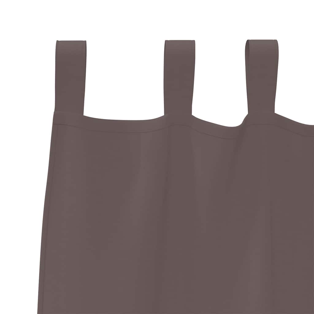 Tende Blackout con Anelli 2 pcs Marrone Scuro 245 x 140 cm | homemem39