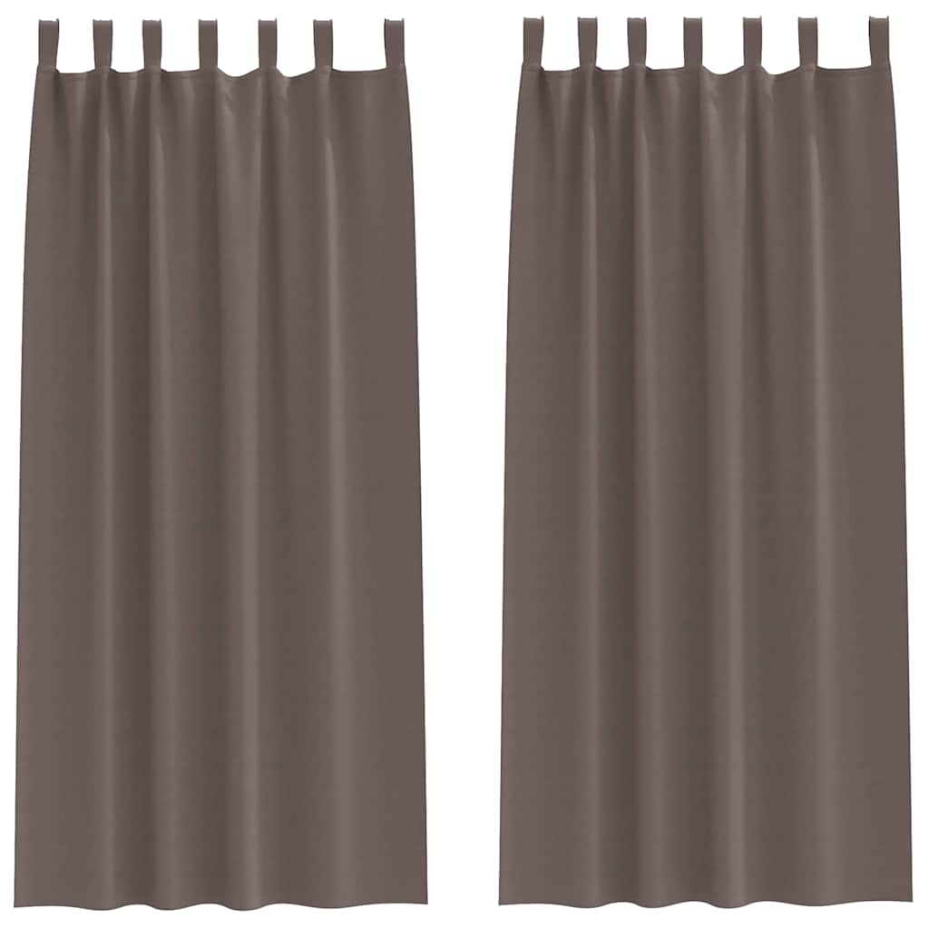 Tende Blackout con Anelli 2 pcs Marrone Scuro 245 x 140 cm | homemem39