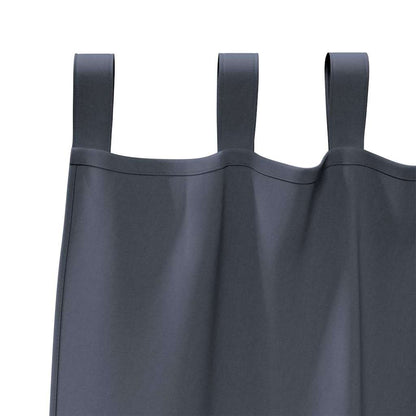 Tende Blackout con Anelli 2 pcs Antracite 140 x 140 cm | homemem39