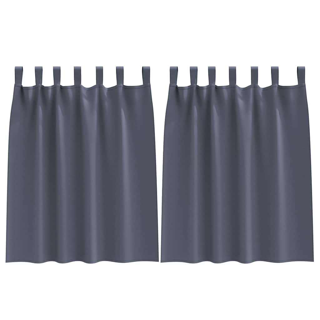Tende Blackout con Anelli 2 pcs Antracite 140 x 140 cm | homemem39