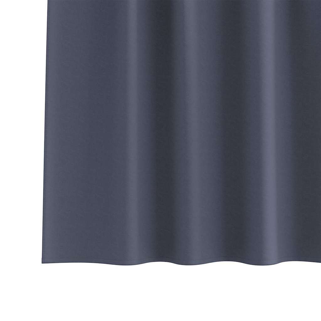 Tende Blackout con Anelli 2 pcs Antracite 175 x 140 cm | homemem39