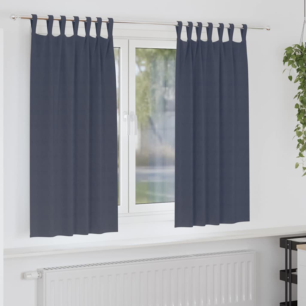 Tende Blackout con Anelli 2 pcs Antracite 175 x 140 cm | homemem39