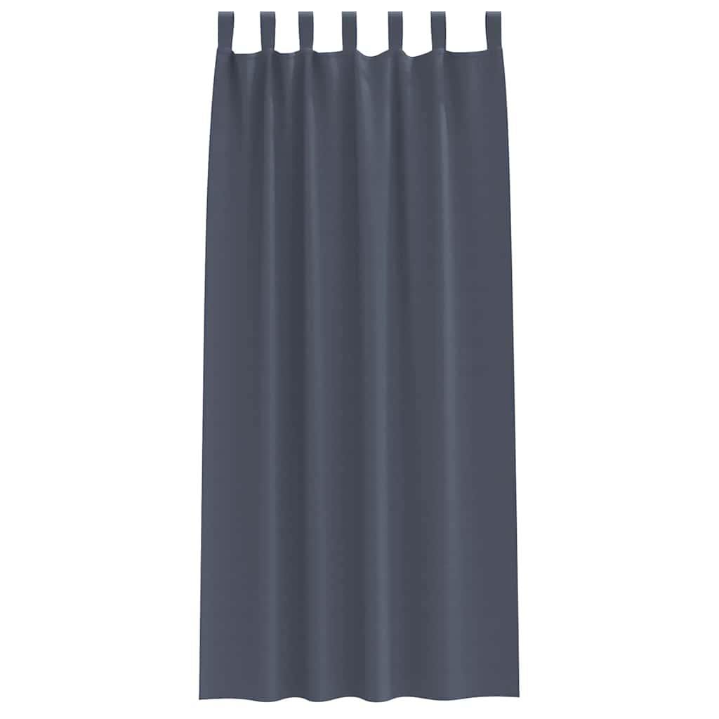 Tende Blackout con Anelli 2 pcs Antracite 245 x 140 cm | homemem39