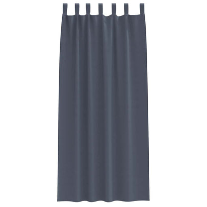 Tende Blackout con Anelli 2 pcs Antracite 245 x 140 cm | homemem39