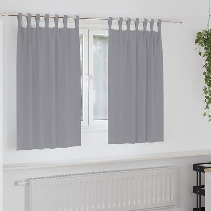 Tende Blackout con Anelli 2 pcs Grigio chiaro 140 x 140 cm | homemem39
