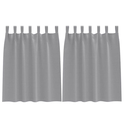 Tende Blackout con Anelli 2 pcs Grigio chiaro 140 x 140 cm | homemem39