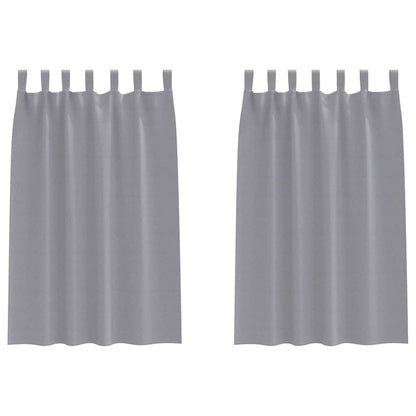 Tende Blackout con Anelli 2 pcs Grigio chiaro 175 x 140 cm | homemem39