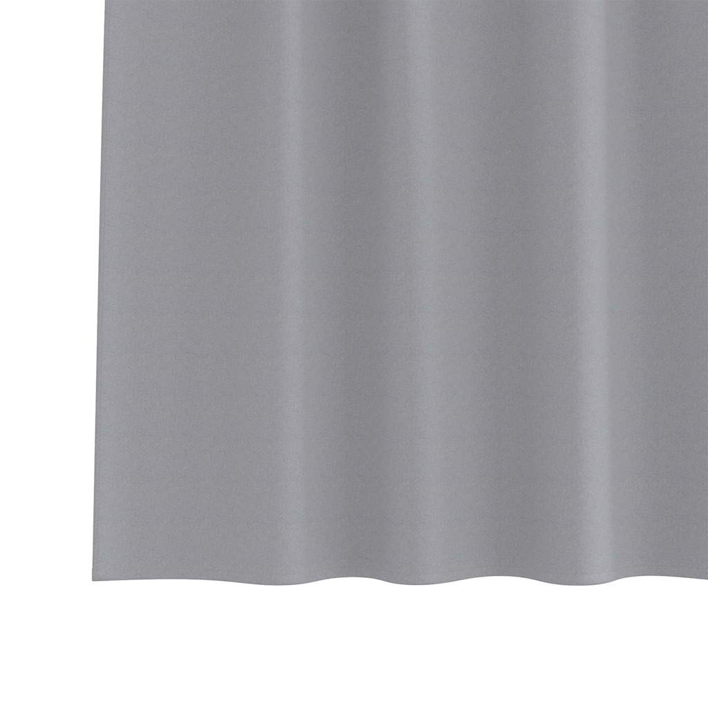 Tende Blackout con Anelli 2 pcs Grigio chiaro 245 x 140 cm | homemem39