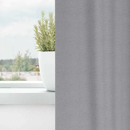 Tende Blackout con Anelli 2 pcs Grigio chiaro 245 x 140 cm | homemem39