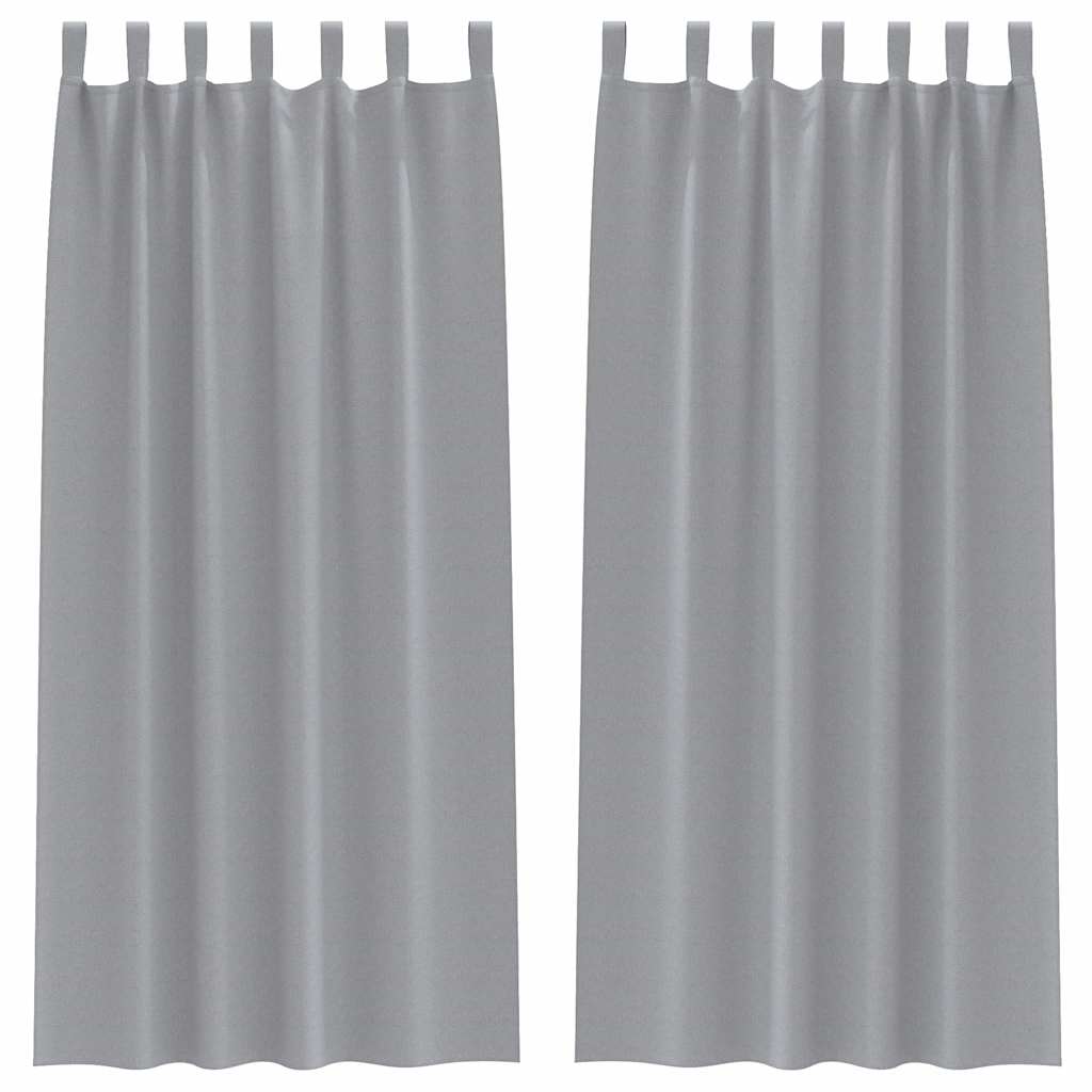 Tende Blackout con Anelli 2 pcs Grigio chiaro 245 x 140 cm | homemem39