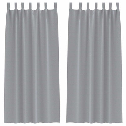 Tende Blackout con Anelli 2 pcs Grigio chiaro 260 x 140 cm | homemem39