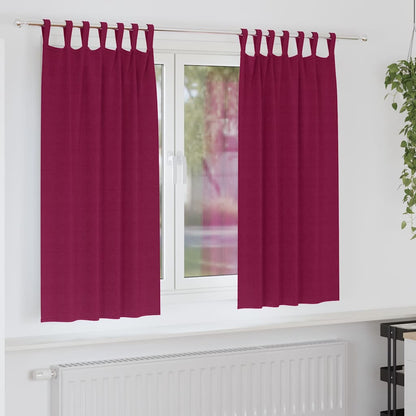Tende Blackout con Anelli 2 pcs Rosso Vino 175 x 140 cm | homemem39