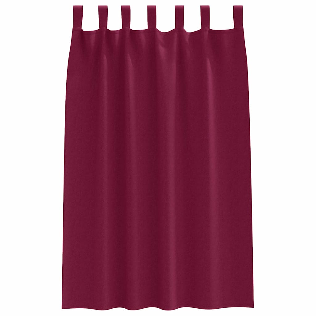 Tende Blackout con Anelli 2 pcs Rosso Vino 175 x 140 cm | homemem39
