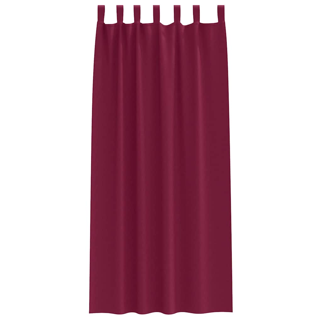 Tende Blackout con Anelli 2 pcs Rosso Vino 260 x 140 cm | homemem39