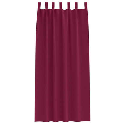 Tende Blackout con Anelli 2 pcs Rosso Vino 260 x 140 cm | homemem39